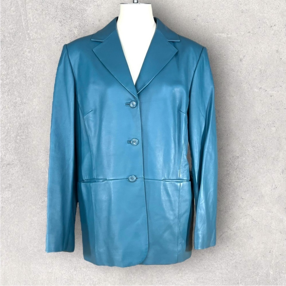 Pendleton Light Blue Leather Jacket - image 5